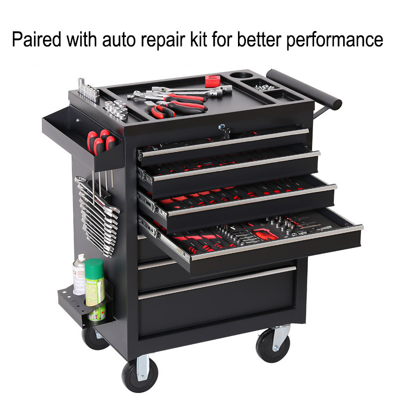 Car Workshop Tools Kit - Carrinho de Ferramentas com 5 Gavetas,