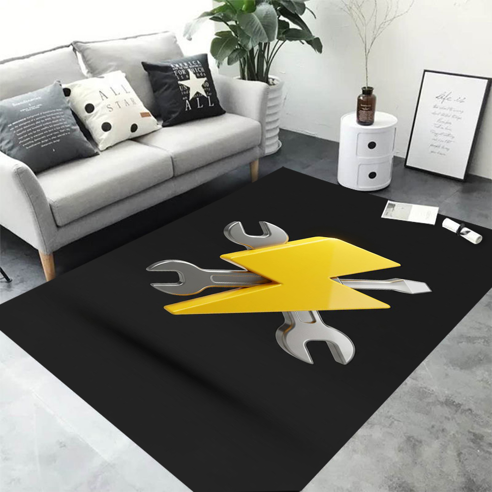Workshop Tools Logo - Tapete Antiderrapante para Garagem com Estampa