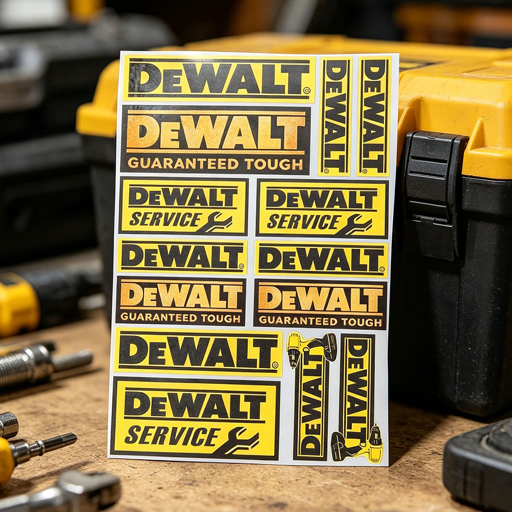Workshop Tools Logo - Adesivos Refletivos de Vinil com Logo