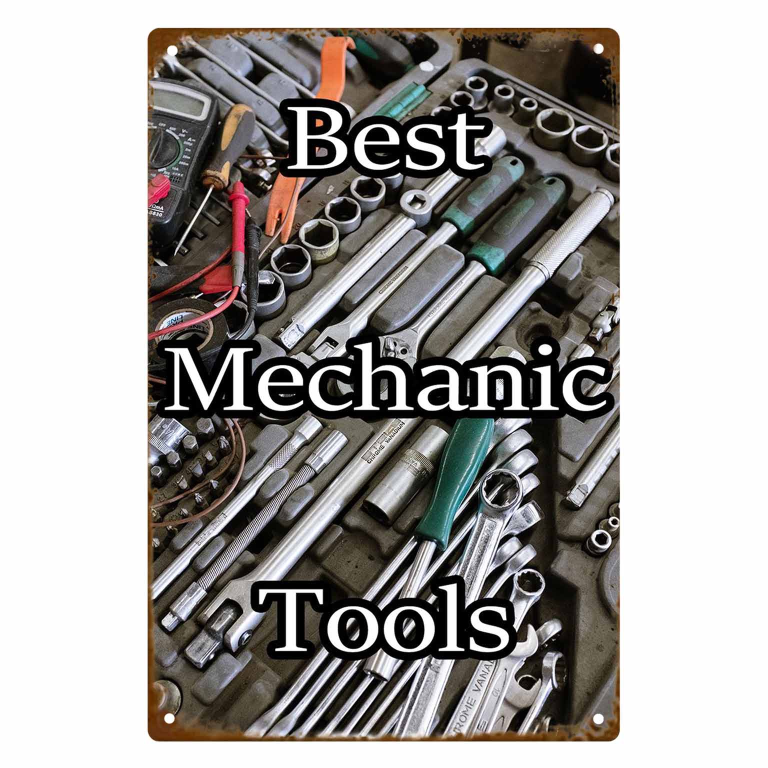Placa de Metal Decorativa 2D P - Best Tools For Workshop avaliação e preço