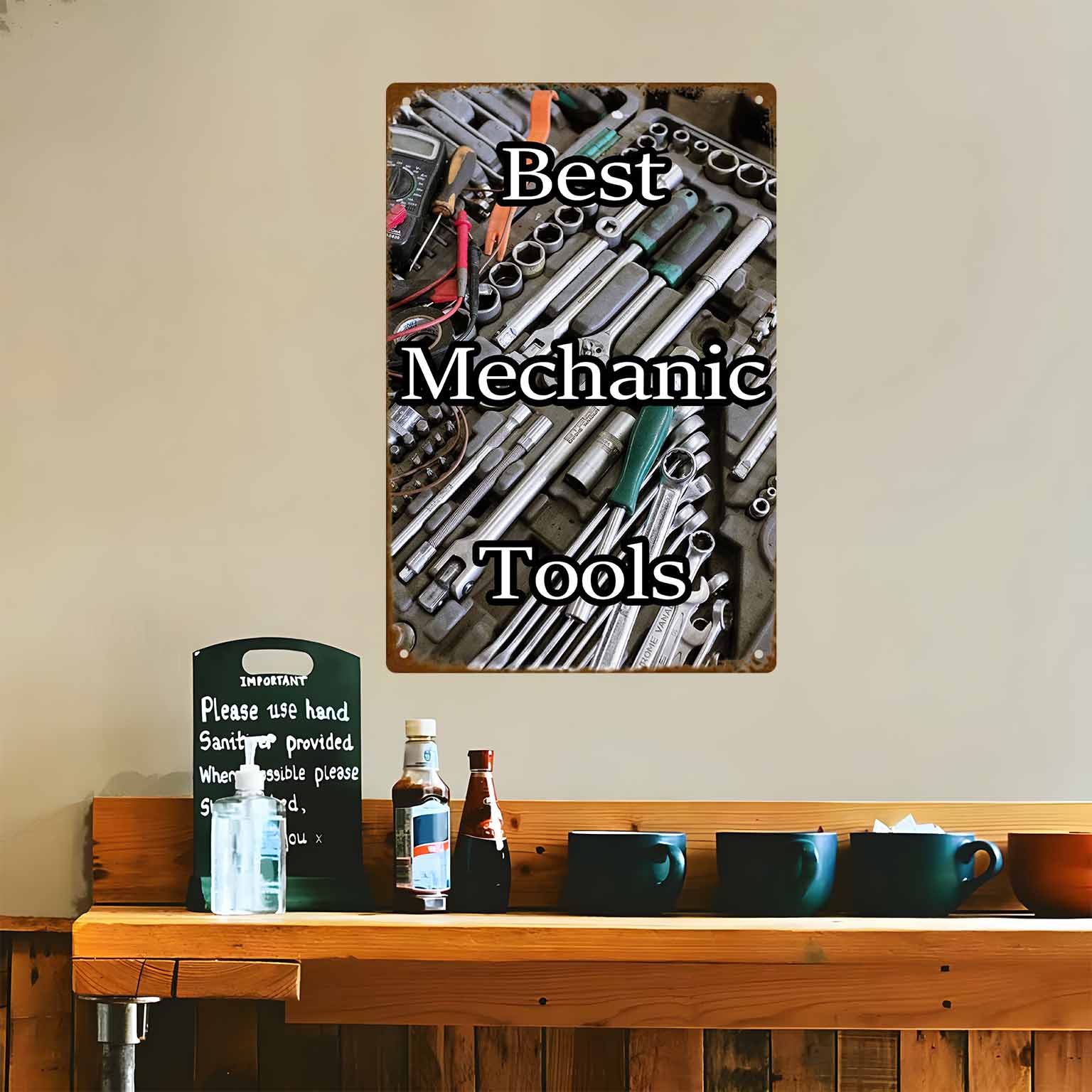 Placa de Metal Decorativa 2D P - Best Tools For Workshop avaliação e preço
