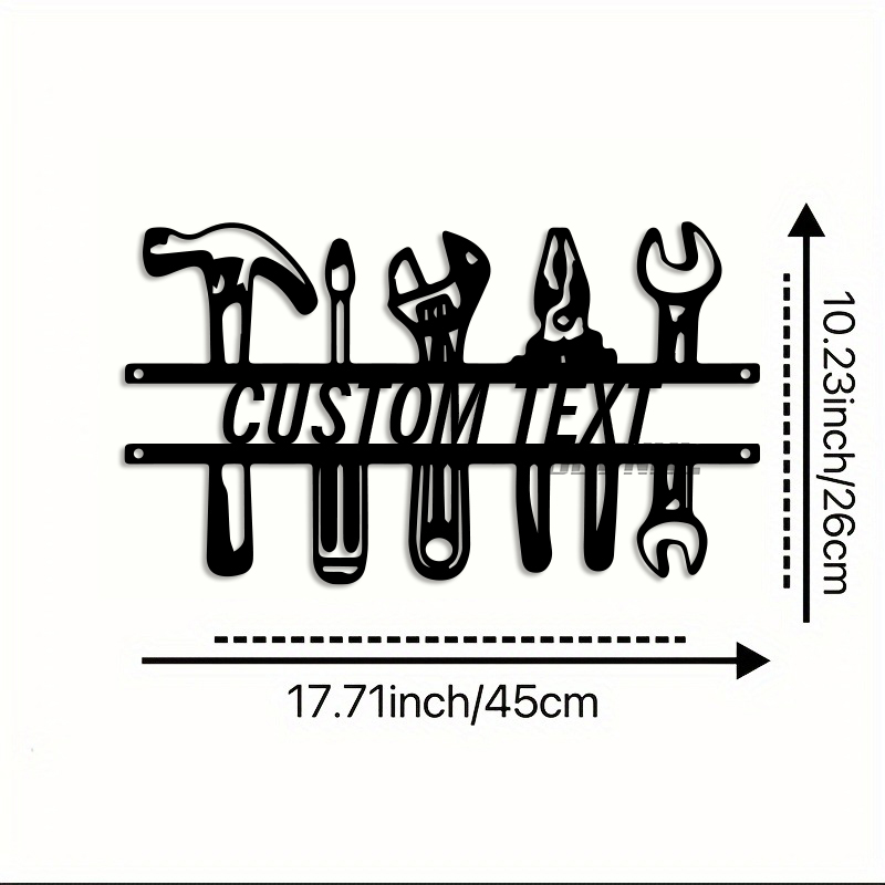 Arte de parede de ferro estilo - Workshop Tools Name avaliação e preço