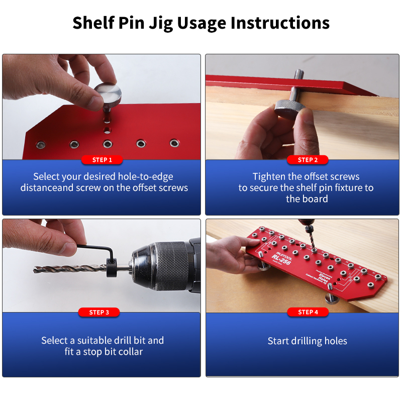 Conjunto de gabarito de pino d - Dowel Jig Kit avaliação e preço