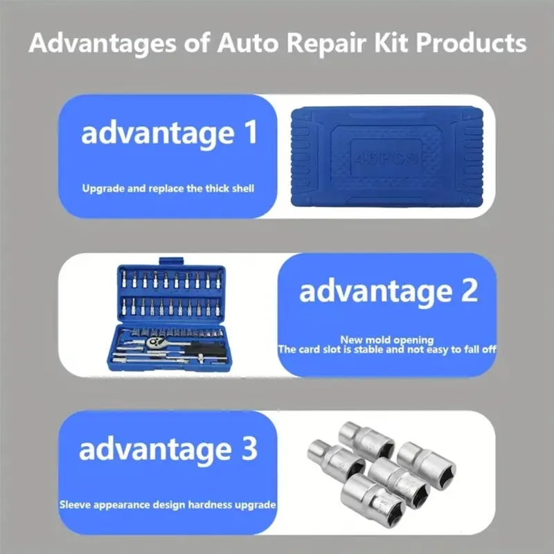 Conjunto de Chaves de Soquete  - Car Workshop Tools Kit avaliação e preço