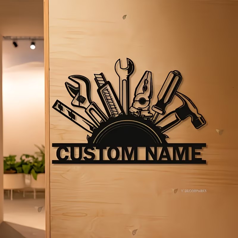 Arte de Parede em Metal Person - Workshop Tools Name avaliação e preço